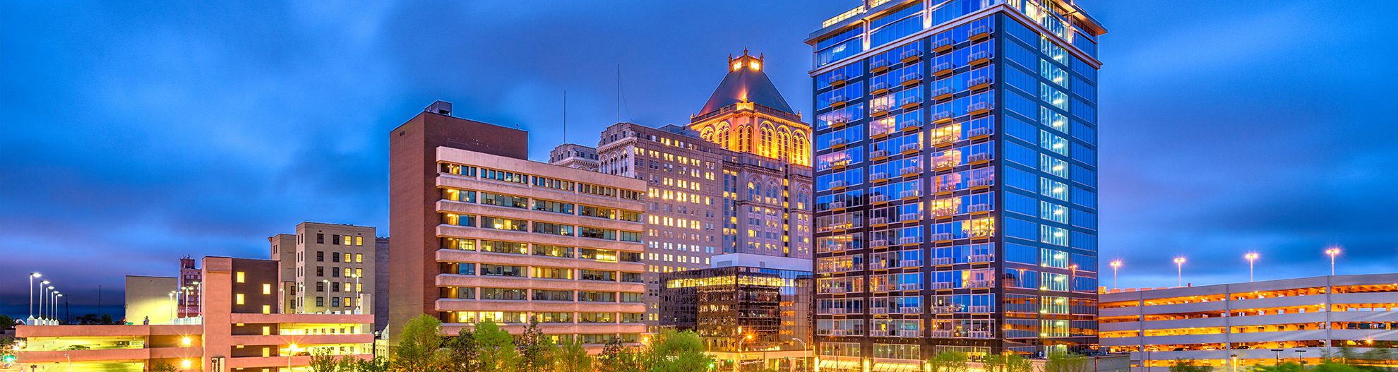 Greensboro Skyline at Night